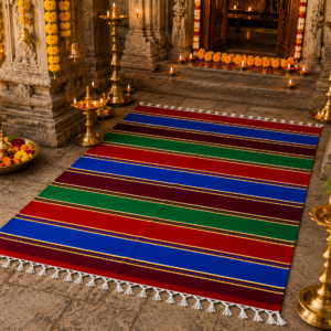 Agarlic Premium Woollen Handloom Rug | 100% Authentic Woollen Material | Eco‑Friendly, Durable & Heritage Craftsmanship